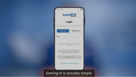 How to Login to the Tata MD App